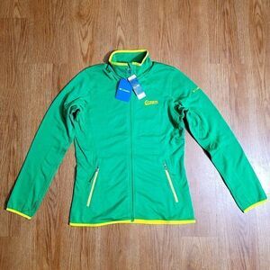 Columbia NCAA Oregon Ducks Jacket Sapphire Trail Fleece Omni-Heat Small S Green